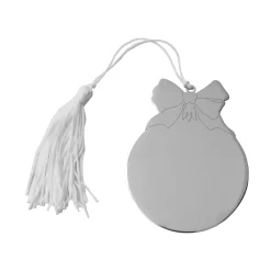 Ball Ornament with Bow White Tassel