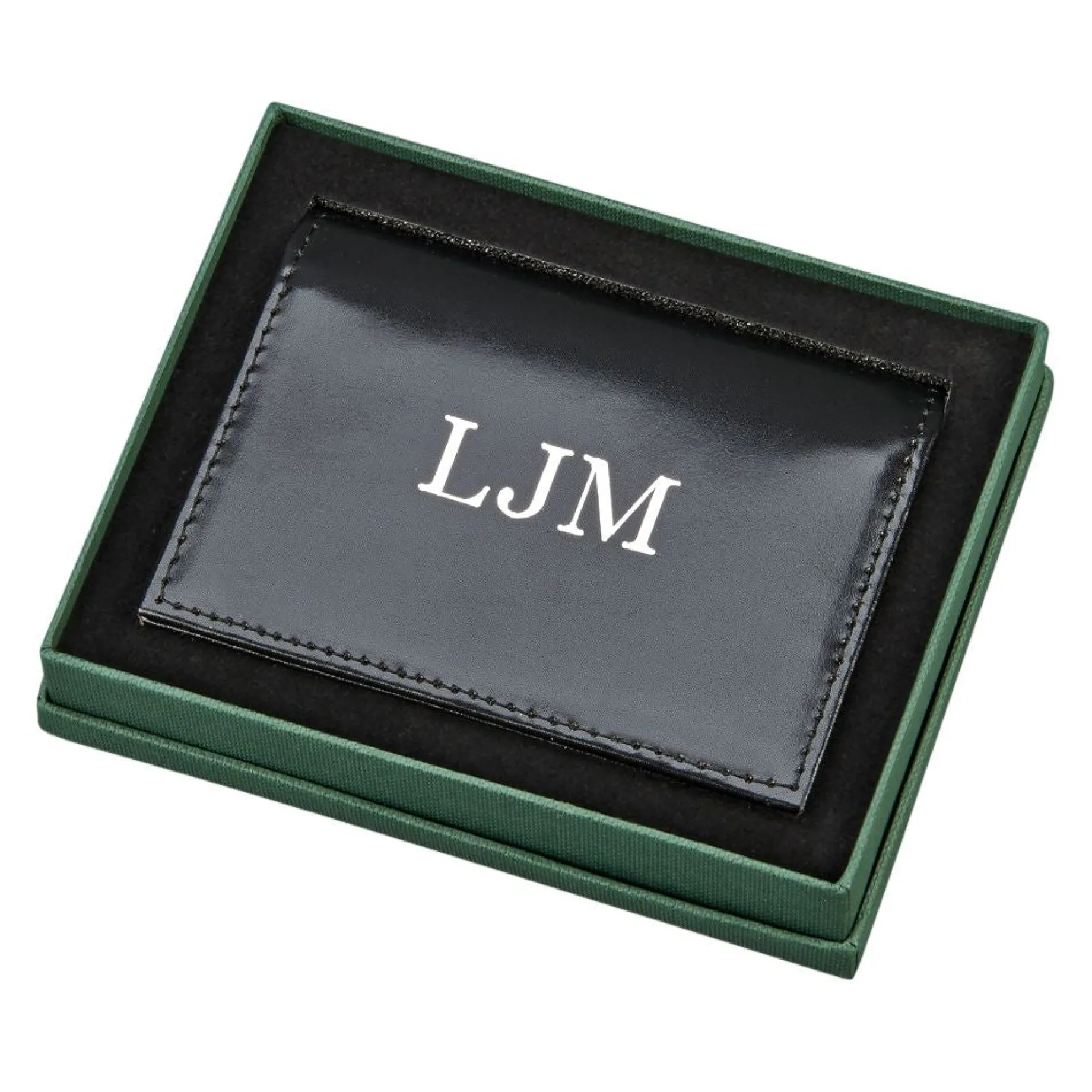 Black Leather Expanding Card Case