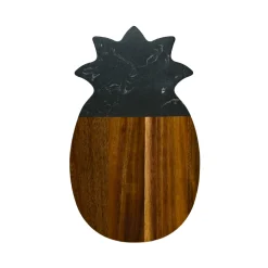Black Marble and Acacia Wood Pineapple Board