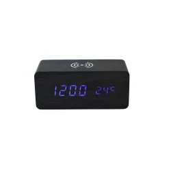 Black Wireless Phone Charger/Digital Clock