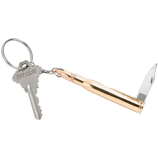 Bullet Shaped Keychain with Knife, 5"