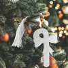 Candy Cane Ornament with White Tassel