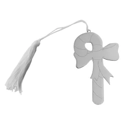 Candy Cane Ornament with White Tassel