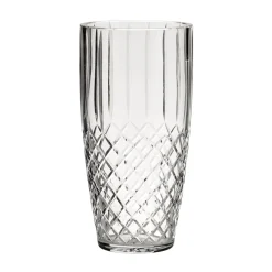 Crystal Linear Vase With Medallion Ii Pattern, 12" X 6"