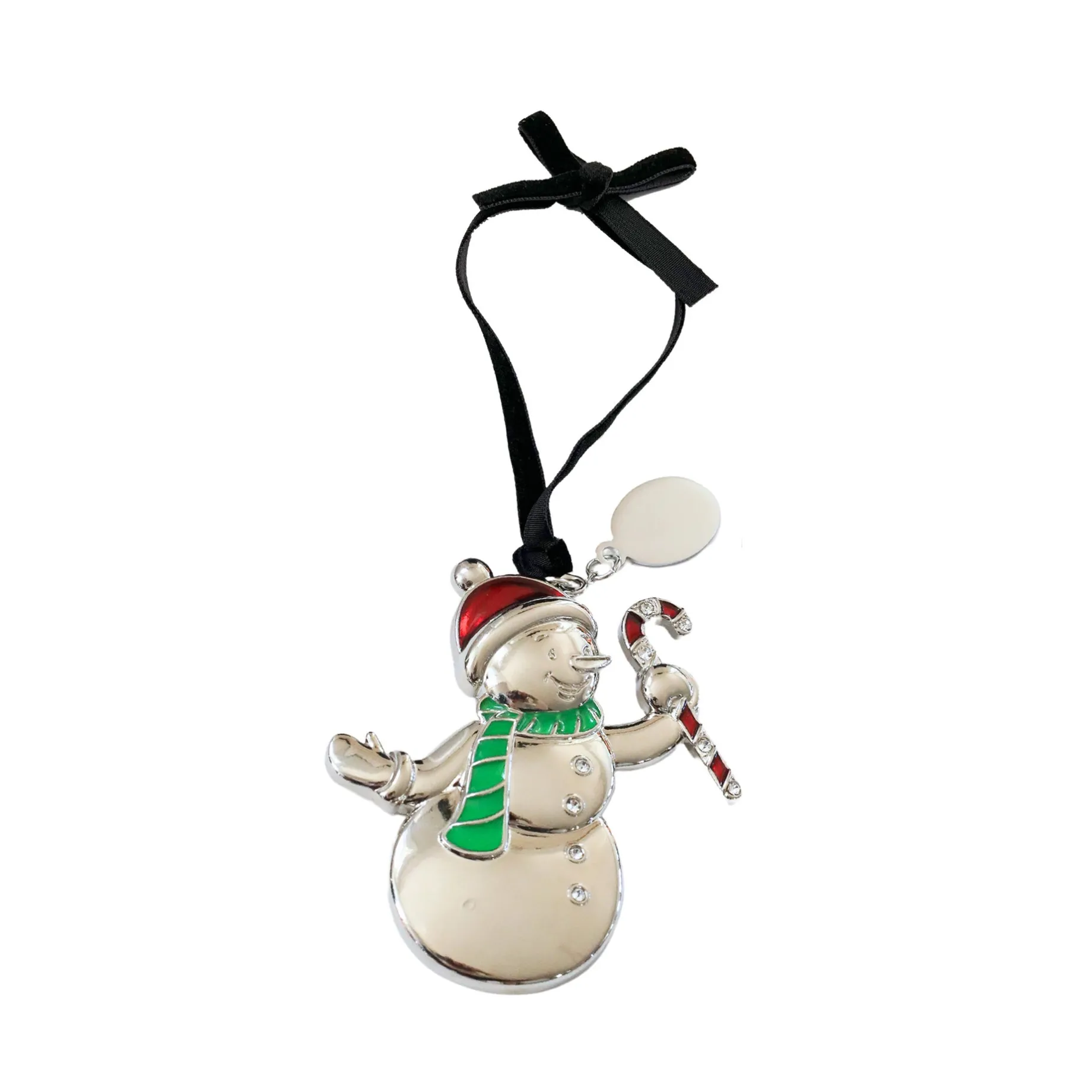 3D Snowman Ornament with Engraving Tag