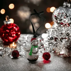 3D Snowman Ornament with Engraving Tag