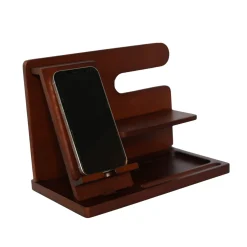 Dark Wood Charging Shelf/Valet