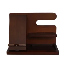 Dark Wood Charging Shelf/Valet