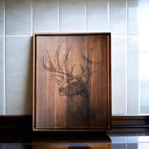 Deer Hunting Wood Board - 14" x 18"