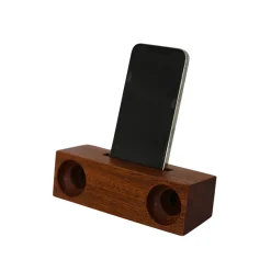 Ebony Wood Amplifier/Phone Holder, 6.75" X 2"