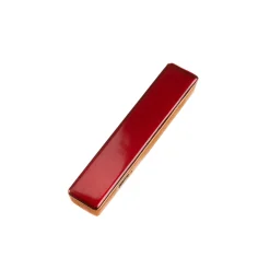 Flameless Rectangular Metal Trim Lighter Red