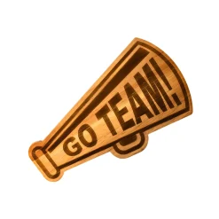 Go Team Megaphone Wood Board - 9.25" x 16"