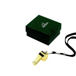 Gold-plated Coach's Whistle with Lanyard