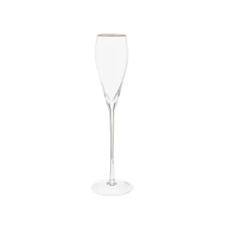 Gold-Rim Tapered Champagne Flutes Set - 8 oz