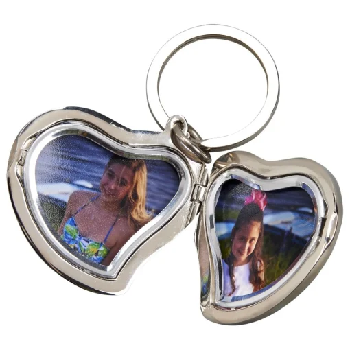 Heart Shaped Locket Keychain