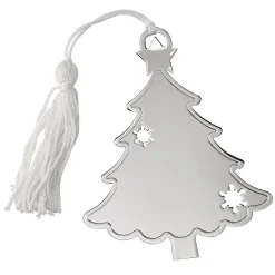 Holiday Tree Shaped Ornament With Snowflake Cutouts