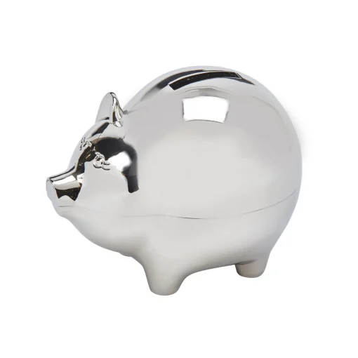 Large Piggy Bank With Polished Finish