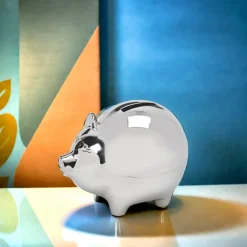 Large Piggy Bank With Polished Finish