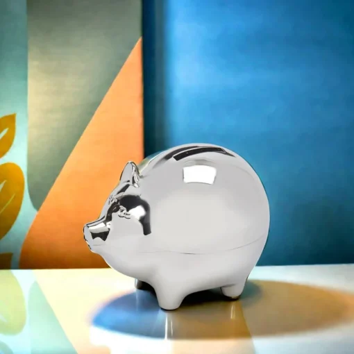Large Piggy Bank With Polished Finish