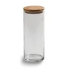 Large Round Glass Storage Container with Bamboo Lid