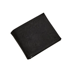 Leatherette Bill Fold, Black 4.5" X 3.75"