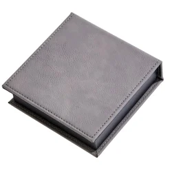Leatherette Box Grey 1.5" X 4.75" Sq