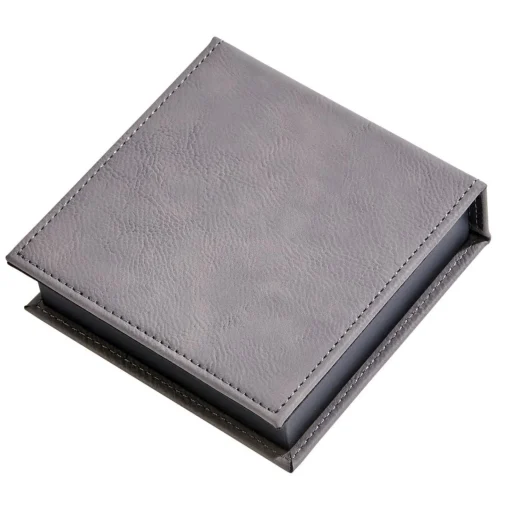 Leatherette Box Grey 1.5" X 4.75" Sq