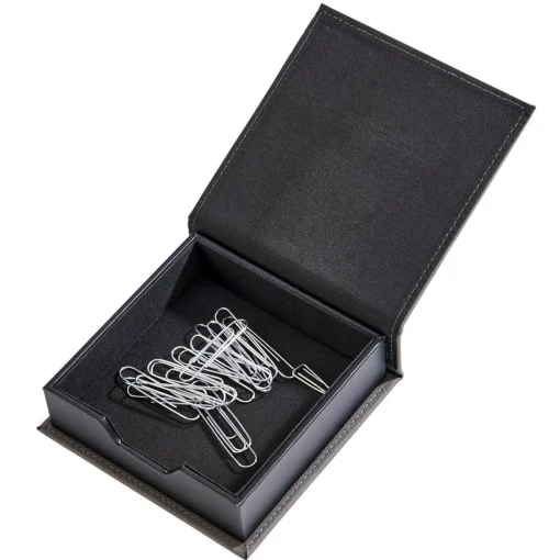 Leatherette Box Grey 1.5" X 4.75" Sq