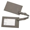 Leatherette Luggage Tag, Grey 2.75" X 4.375"