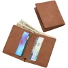 Leatherette Wallet, Caramel 4" X 3.25"