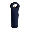 Leatherette Wine Holder in Navy - 14.5"