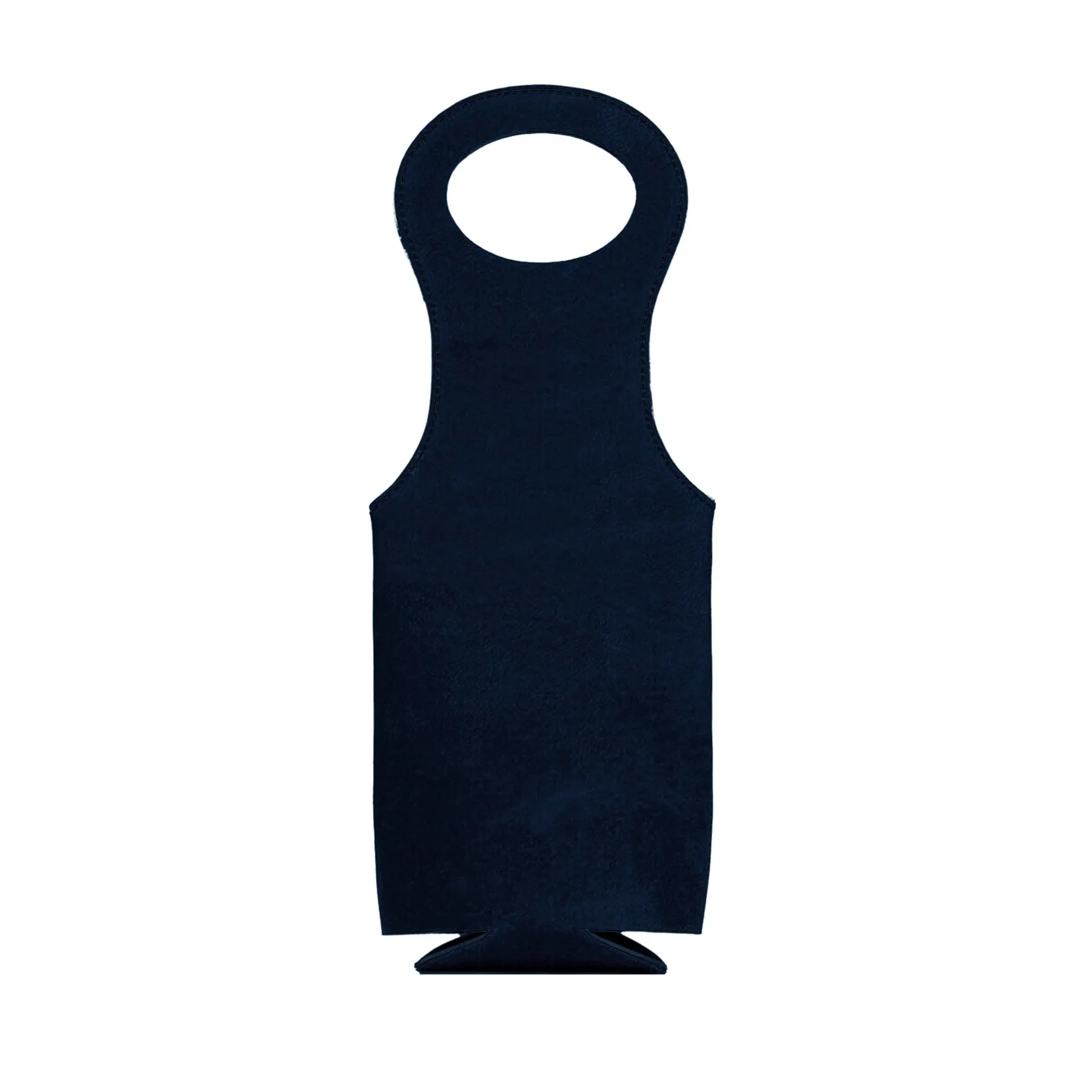 Leatherette Wine Holder in Navy - 14.5"