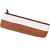 Leatherette/Canvas Caramel Pouch