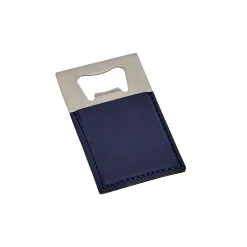 Navy Leatherette Bottle Opener - 3.5" x 2