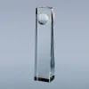 Optic Crystal Golf Ball Obelisk, 7.75"