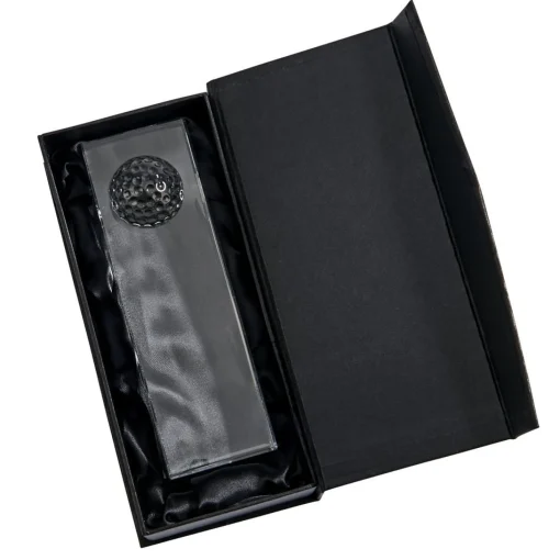 Optic Crystal Golf Ball Obelisk, 7.75"