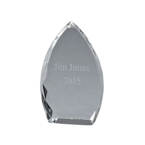 Optic Crystal Trophy Point, 5" Ht