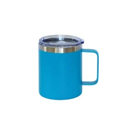 12 Oz Stainless Steel Travel Mug with Handle - Blue