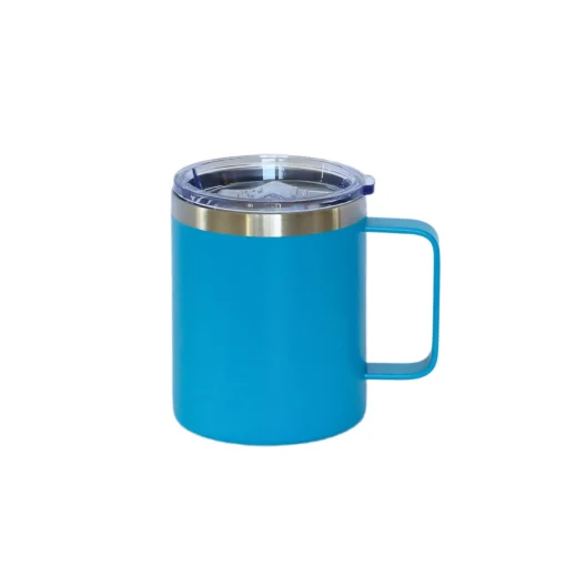12 Oz Stainless Steel Travel Mug with Handle - Blue