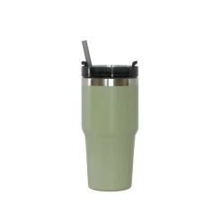 20 Oz Stainless Steel Tumbler with Straw - Sage Green