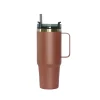 30 Oz Stainless Steel Tumbler with Handle & Straw - Rose