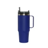 30 Oz Stainless Steel Tumbler with Handle & Straw - Royal Blue