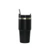 20 Oz Stainless Steel Tumbler with Straw - Black