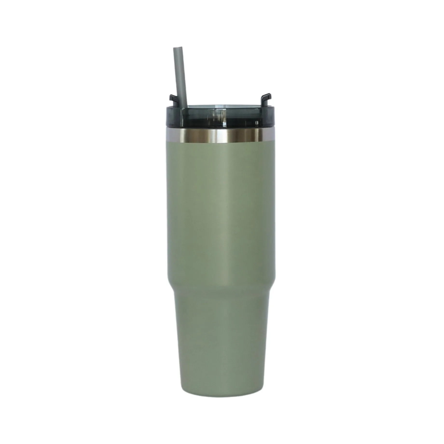 30 Oz Stainless Steel Tumbler with Straw - Sage Green
