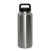 36 Oz Stainless Steel Twist-Off Cap Water Bottle- Silver