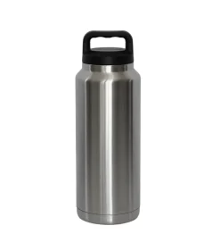 36 Oz Stainless Steel Twist-Off Cap Water Bottle- Silver