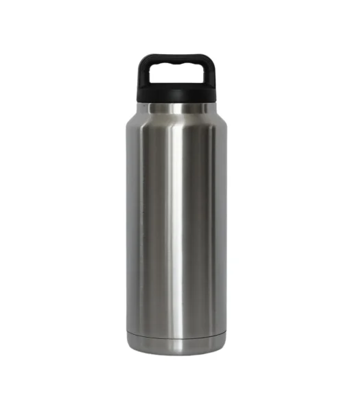 36 Oz Stainless Steel Twist-Off Cap Water Bottle- Silver