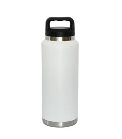 36 Oz Stainless Steel Twist-Off Cap Water Bottle - White