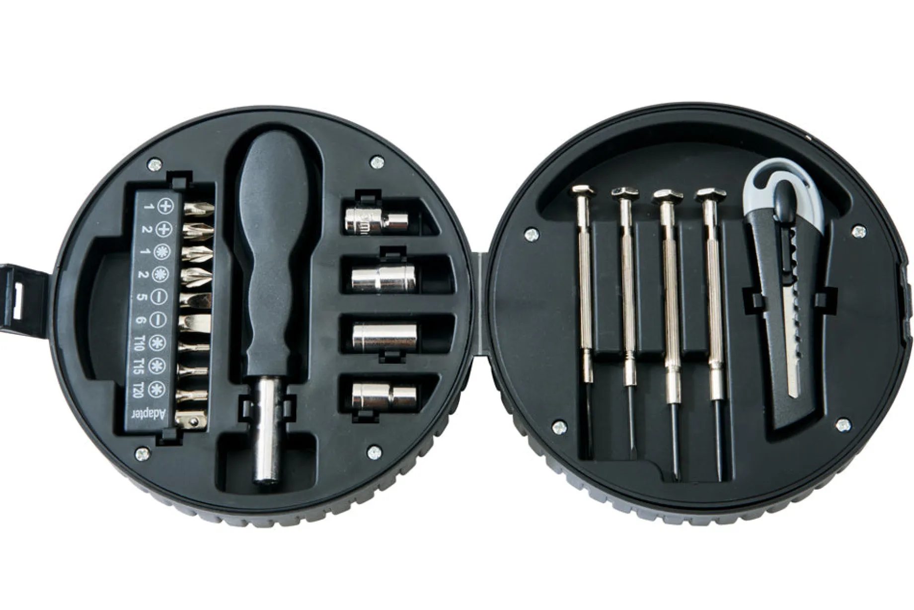 20 Piece Tool Set In Tire 2.25" X 5.25"