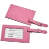 Pink Leatherette Luggage Tag